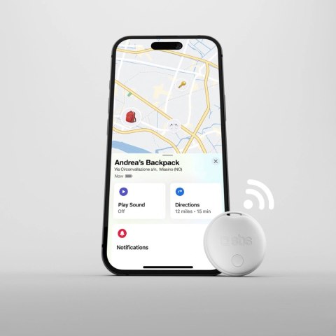 Lokalizator SBS Track My Circle kompatybilny z Apple Find My zestaw 2szt. - biały