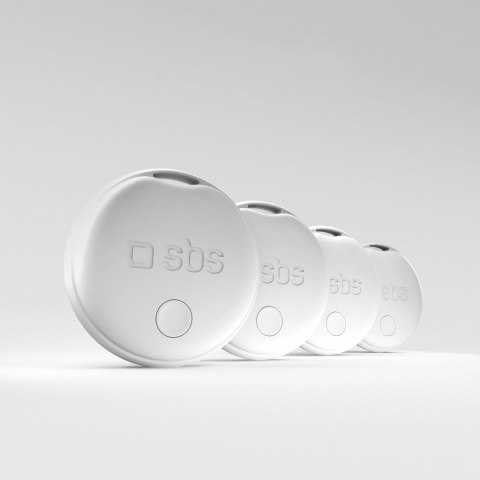 Lokalizator SBS Track My Circle kompatybilny z Apple Find My zestaw 4szt. - biały