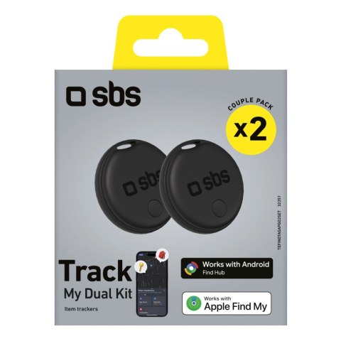 Lokalizator SBS uniwersalny Track My Dual zestaw 2 szt. - czarny