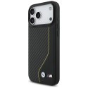 Etui BMW M Carbon Line & Logo MagSafe na iPhone 17 Pro Max - żółte