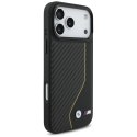 Etui BMW M Carbon Line & Logo MagSafe na iPhone 17 Pro Max - żółte