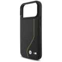 Etui BMW M Carbon Line & Logo MagSafe na iPhone 17 Pro Max - żółte