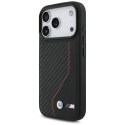 Etui BMW M Carbon Line & Logo MagSafe na iPhone 17 Pro - czerwone