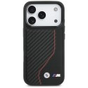 Etui BMW M Carbon Line & Logo MagSafe na iPhone 17 Pro - czerwone
