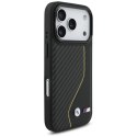 Etui BMW M Carbon Line & Logo MagSafe na iPhone 17 Pro - żółte