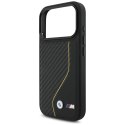 Etui BMW M Carbon Line & Logo MagSafe na iPhone 17 Pro - żółte