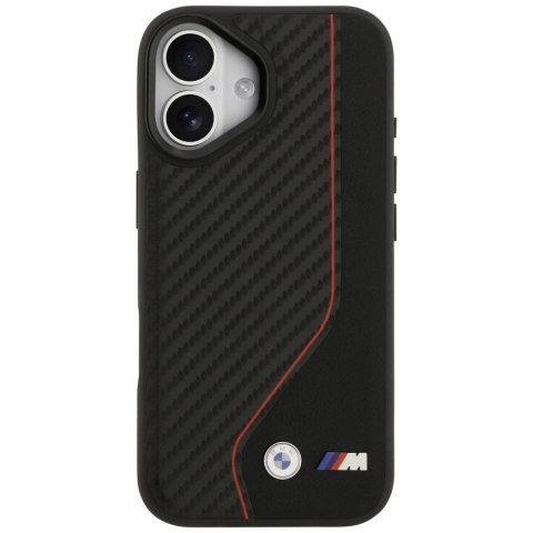 Etui BMW M Carbon Line & Logo MagSafe na iPhone 17 - czerwone