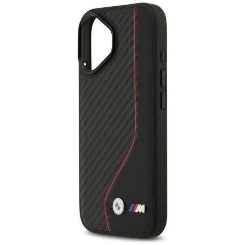 Etui BMW M Carbon Line & Logo MagSafe na iPhone 17 - czerwone