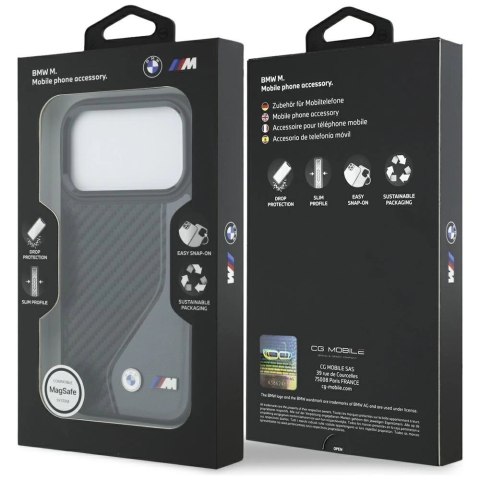 Etui BMW M Carbon Logo MagSafe na iPhone 17 Pro - grafitowe