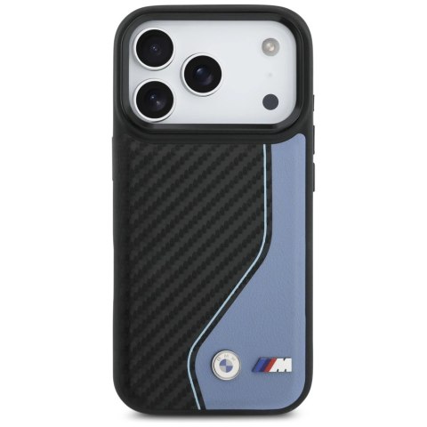 Etui BMW M Carbon Logo MagSafe na iPhone 17 Pro - niebieskie