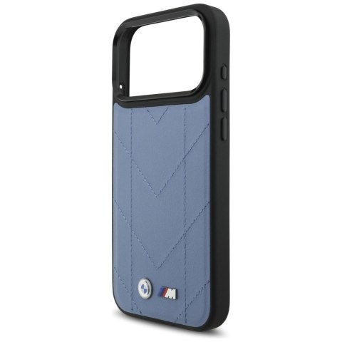 Etui BMW M Quilted Logo MagSafe na iPhone 17 Pro Max - niebieskie