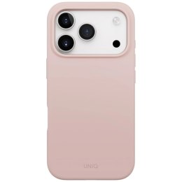 Etui UNIQ Lino na iPhone 17 Pro Magclick Charging - różowe