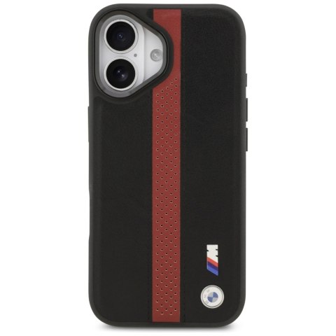 Etui BMW M Perforated Stripe Logo MagSafe na iPhone 17 - czerwone