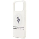 Etui US Polo DH and Bottom Stripe Logo MagSafe na iPhone 17 Pro Max - białe