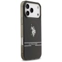 Etui US Polo DH and Bottom Stripe Logo MagSafe na iPhone 17 Pro Max - czarne