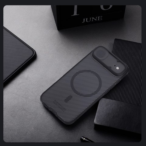 Etui Nillkin CamShield Pro kompatybilne z MagSafe na iPhone 17 Air - przezroczyste czarne