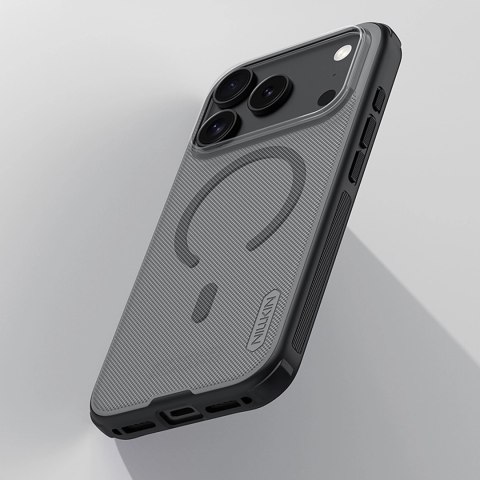Etui Nillkin Super Frosted Shield Pro kompatybilne z MagSafe na iPhone 17 Pro - przezroczyste czarne