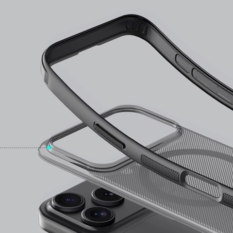 Etui Nillkin Super Frosted Shield Pro kompatybilne z MagSafe na iPhone 17 Pro - przezroczyste czarne