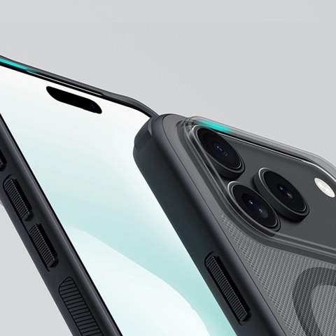 Etui Nillkin Super Frosted Shield Pro kompatybilne z MagSafe na iPhone 17 Pro - przezroczyste czarne
