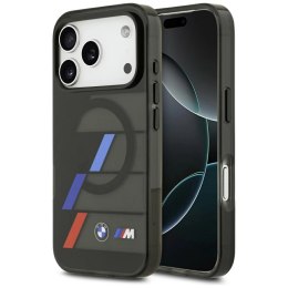 Etui BMW M IML Metal Buttons Tricolor Lines MagSafe na iPhone 17 Pro Max - czarne