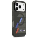 Etui BMW M IML Metal Buttons Tricolor Lines MagSafe na iPhone 17 Pro - czarne