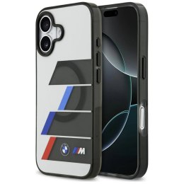 Etui BMW M IML Metal Buttons Tricolor Lines MagSafe na iPhone 17 - szare