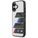 Etui BMW M IML Metal Buttons Tricolor Lines MagSafe na iPhone 17 - szare