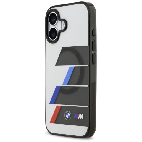 Etui BMW M IML Metal Buttons Tricolor Lines MagSafe na iPhone 17 - szare