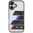 Etui BMW M IML Metal Buttons Tricolor Lines MagSafe na iPhone 17 - szare