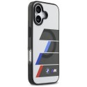 Etui BMW M IML Metal Buttons Tricolor Lines MagSafe na iPhone 17 - szare