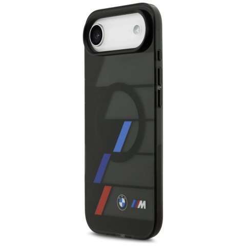 Etui BMW M IML Metal Buttons Tricolor Lines MagSafe na iPhone Air - czarne