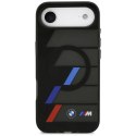 Etui BMW M IML Metal Buttons Tricolor Lines MagSafe na iPhone Air - czarne