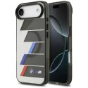 Etui BMW M IML Metal Buttons Tricolor Lines MagSafe na iPhone Air - szare