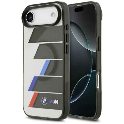Etui BMW M IML Metal Buttons Tricolor Lines MagSafe na iPhone Air - szare