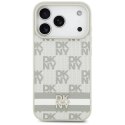 Etui DKNY Checkered with Printed Stripes na iPhone 17 Pro - beżowe