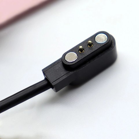Ładowarka HUL-01 magnetyczna 2-pin 2,8 mm do smartwatchy 60 cm - czarna
