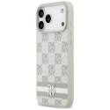 Etui DKNY Checkered with Printed Stripes na iPhone 17 Pro Max - beżowe