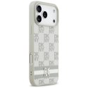 Etui DKNY Checkered with Printed Stripes na iPhone 17 Pro Max - beżowe