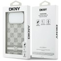 Etui DKNY Checkered with Printed Stripes na iPhone 17 Pro Max - beżowe