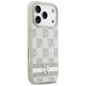 Etui DKNY Checkered with Printed Stripes na iPhone 17 Pro - beżowe