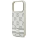 Etui DKNY Checkered with Printed Stripes na iPhone 17 Pro - beżowe