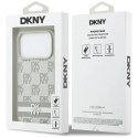Etui DKNY Checkered with Printed Stripes na iPhone 17 Pro - beżowe
