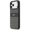 Etui DKNY Repeat Texture Pattern with Tonal Stripe na iPhone 17 Pro Max - czarne