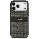 Etui DKNY Repeat Texture Pattern with Tonal Stripe na iPhone 17 Pro Max - czarne