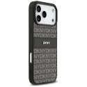 Etui DKNY Repeat Texture Pattern with Tonal Stripe na iPhone 17 Pro Max - czarne