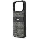 Etui DKNY Repeat Texture Pattern with Tonal Stripe na iPhone 17 Pro Max - czarne