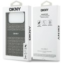 Etui DKNY Repeat Texture Pattern with Tonal Stripe na iPhone 17 Pro Max - czarne