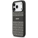 Etui DKNY Repeat Texture Pattern with Tonal Stripe na iPhone 17 Pro - czarne