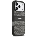 Etui DKNY Repeat Texture Pattern with Tonal Stripe na iPhone 17 Pro - czarne