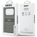 Etui DKNY Repeat Texture Pattern with Tonal Stripe na iPhone 17 Pro - czarne